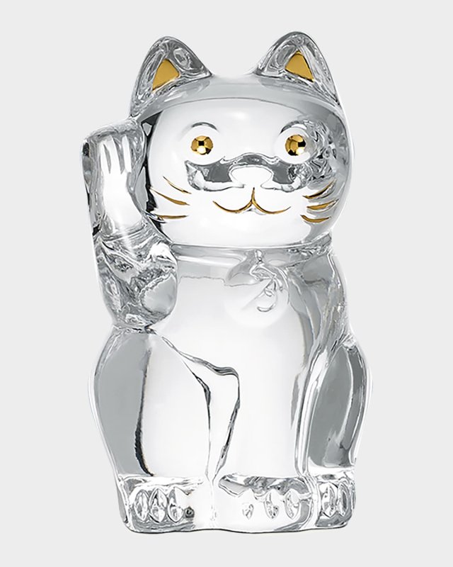 Lucky Cat Crystal Decorative Accent